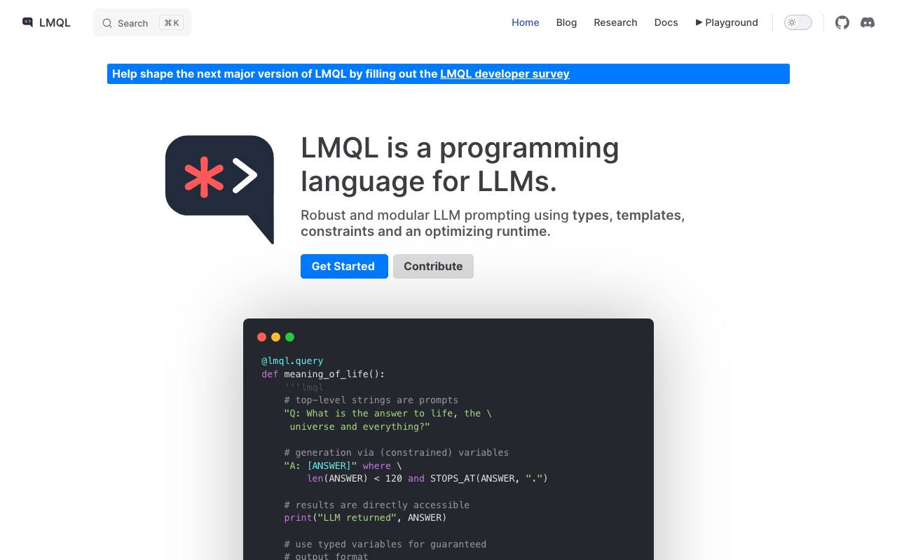 LMQL screenshot