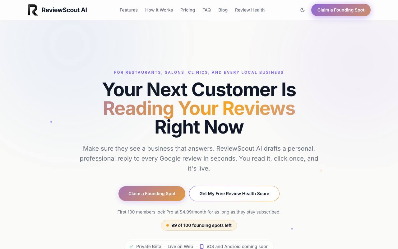 ReviewScout AI screenshot