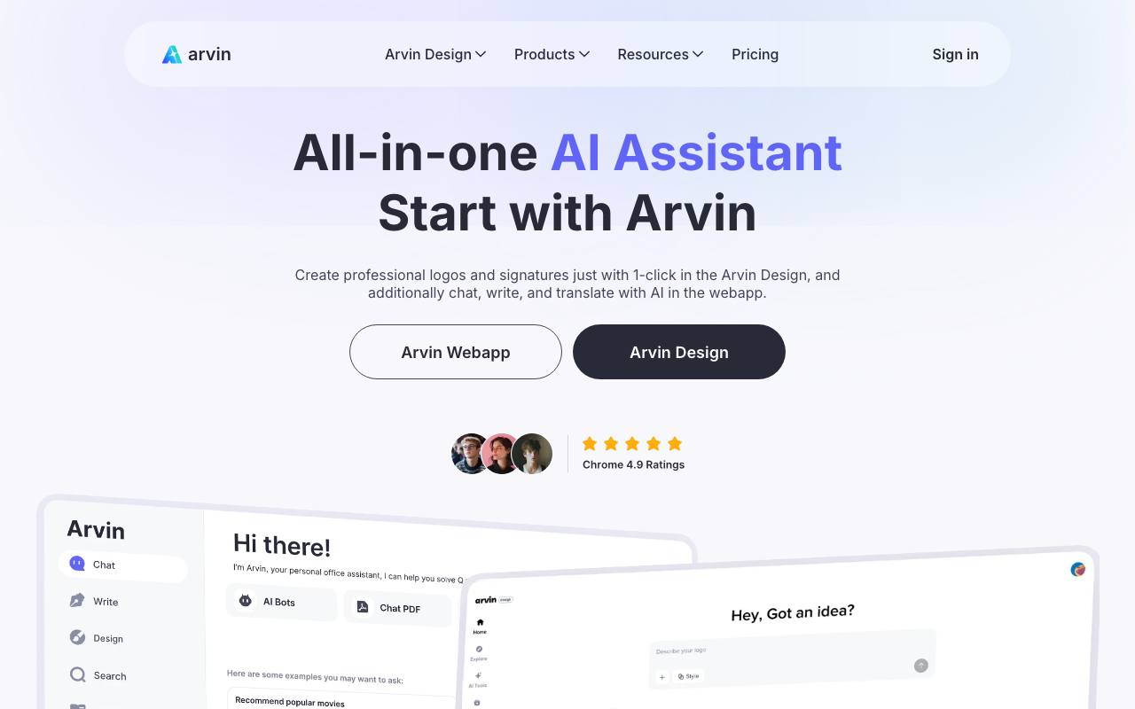 Arvin screenshot