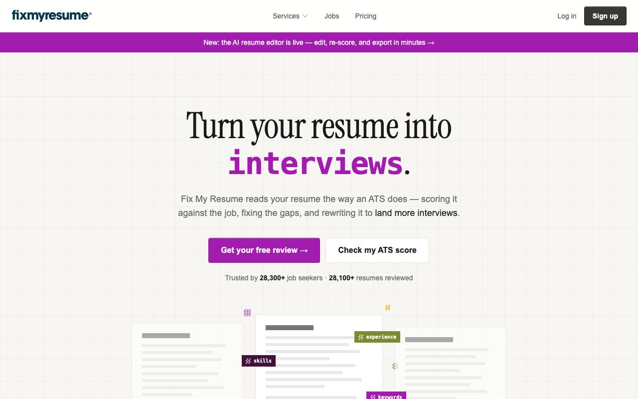 Resume Reviewer screenshot