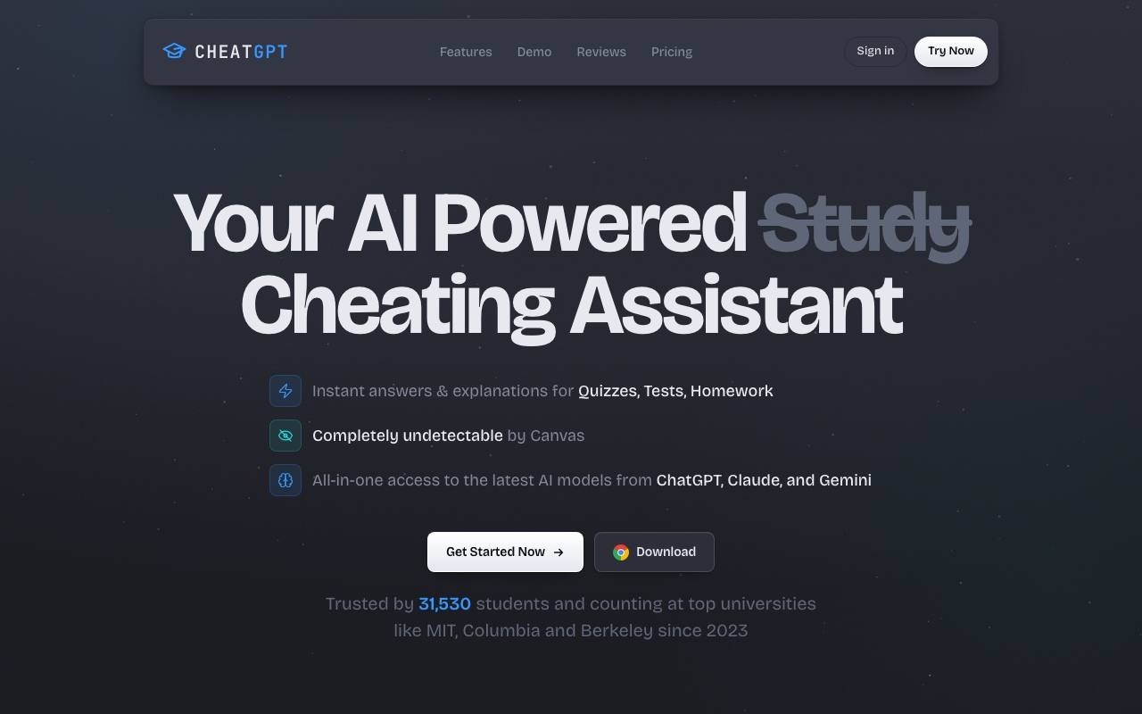 CheatGPT screenshot