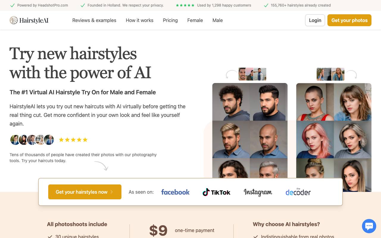 HairstyleAI screenshot