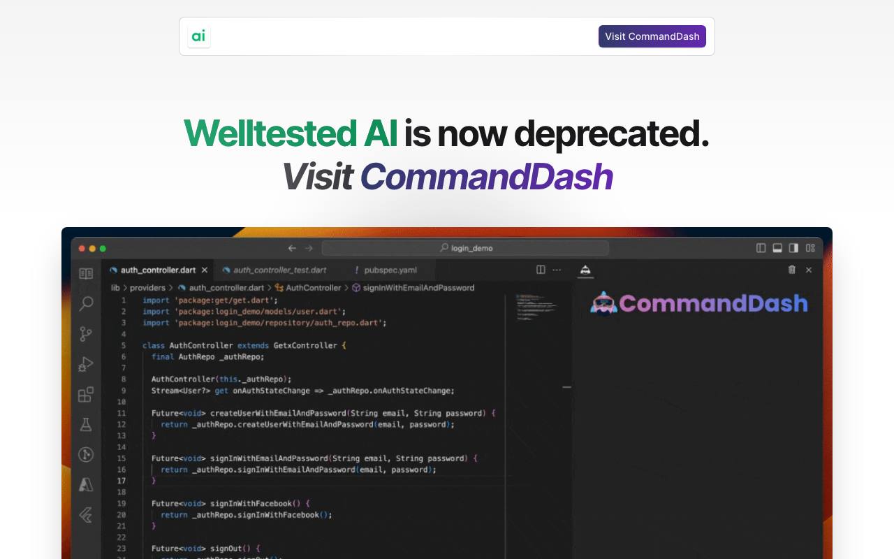 Welltested screenshot
