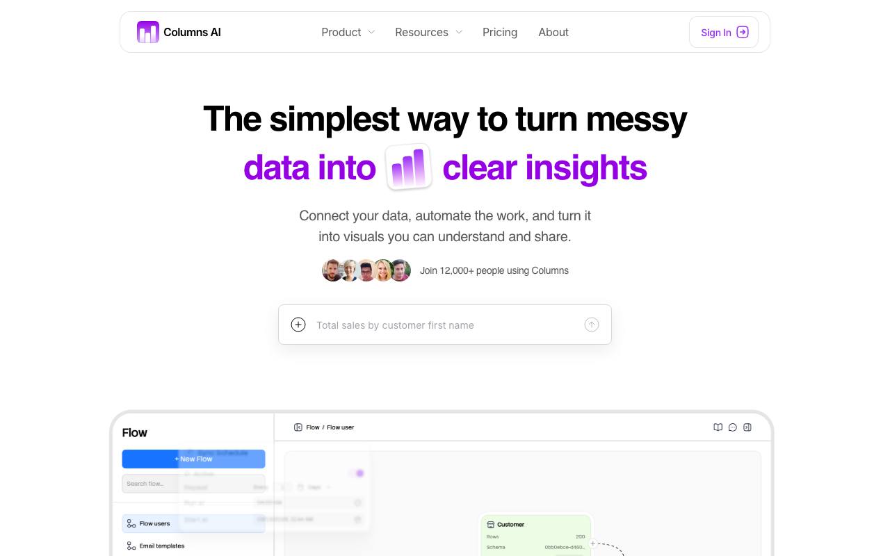 Columns screenshot