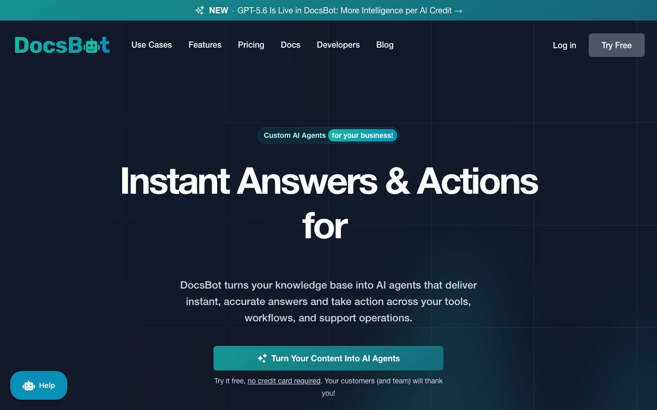 DocsBot AI screenshot
