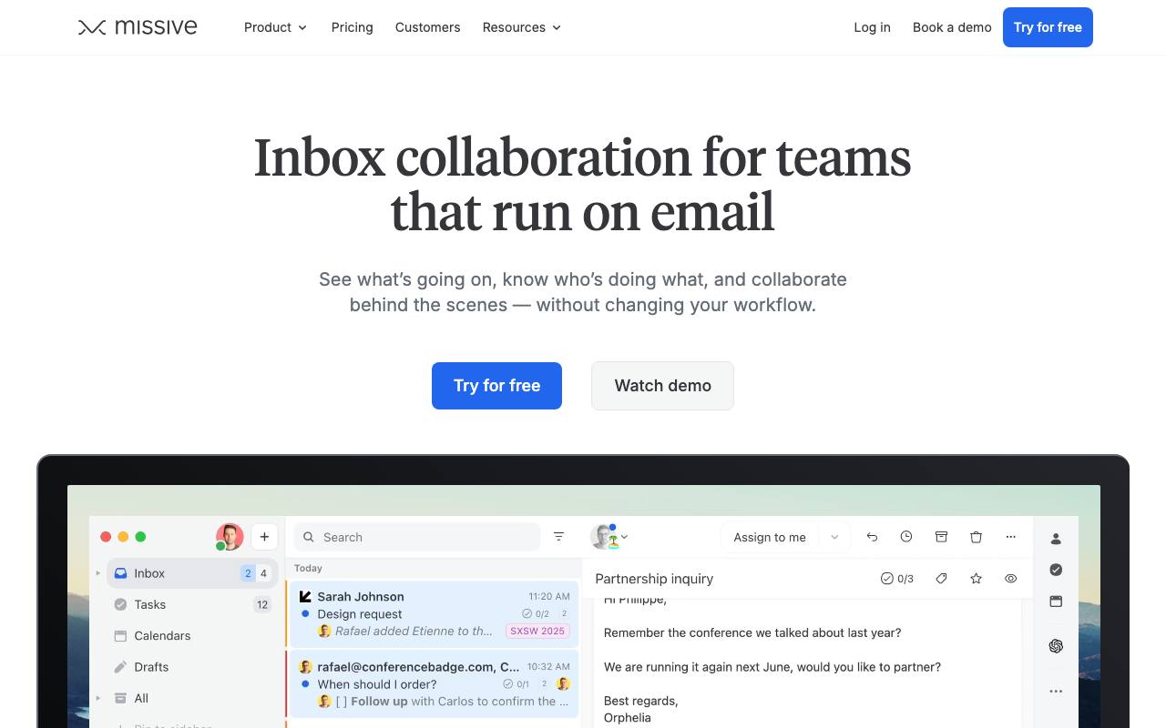 Missive screenshot