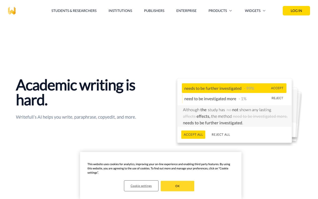 Writefull screenshot