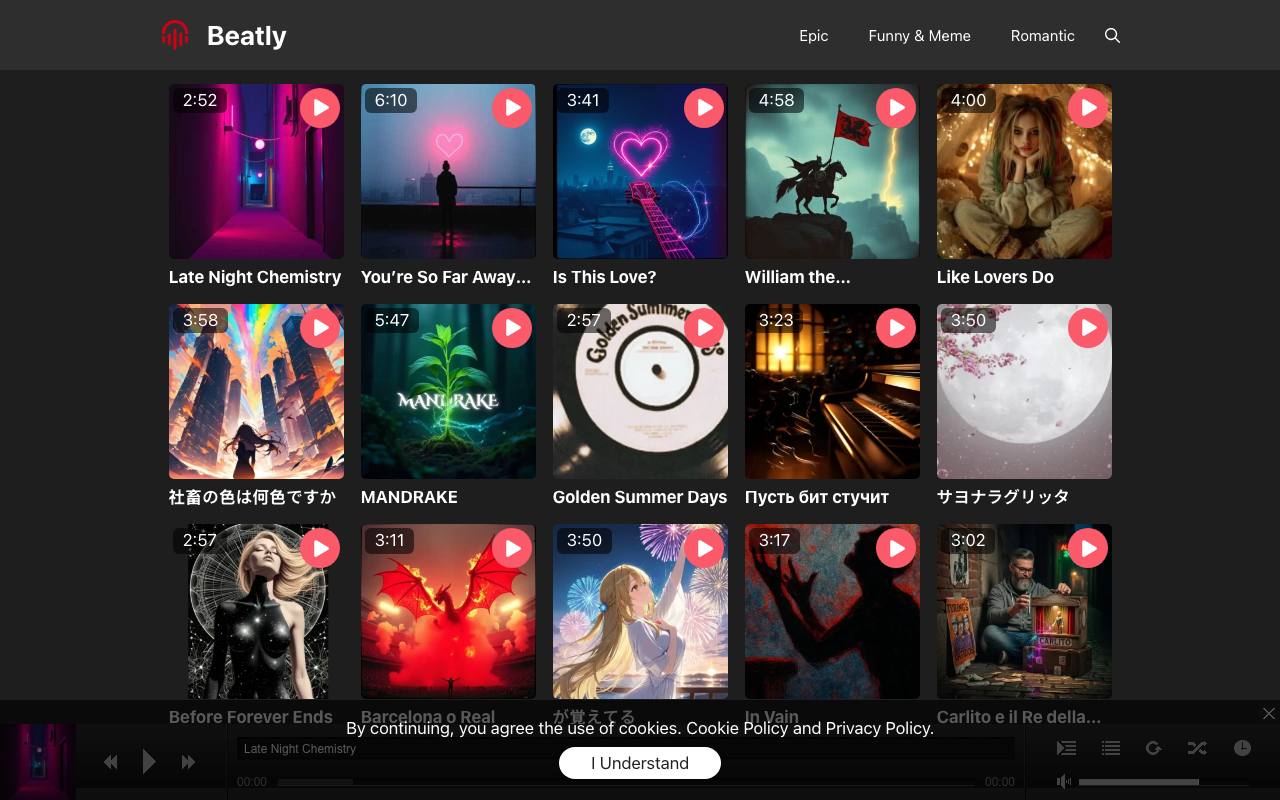 Beatly Music AI screenshot