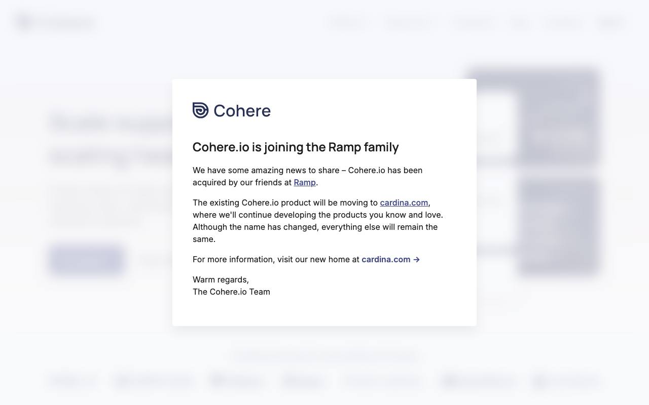 Cohere screenshot