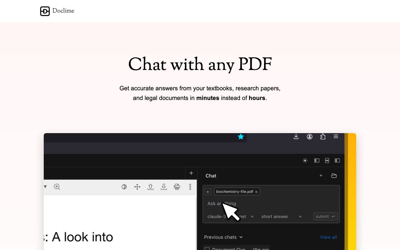 Doclime screenshot