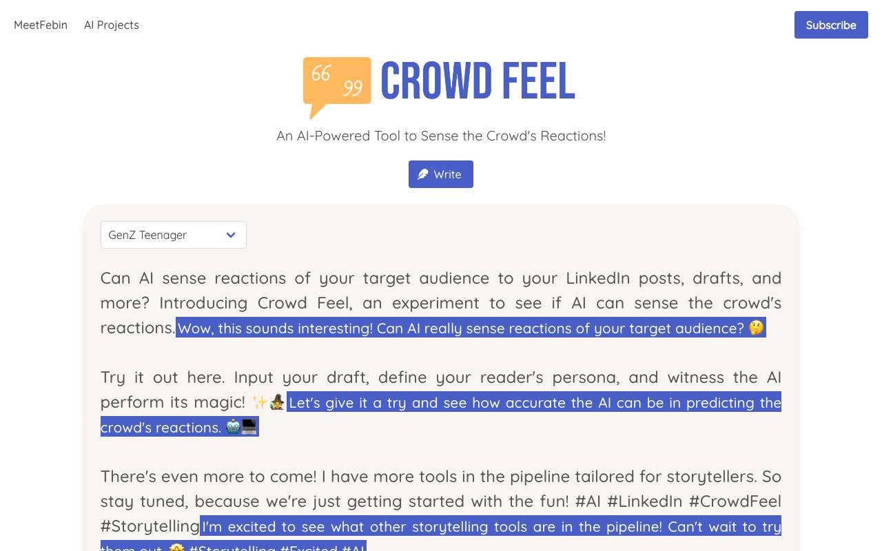 Crowd Feel screenshot