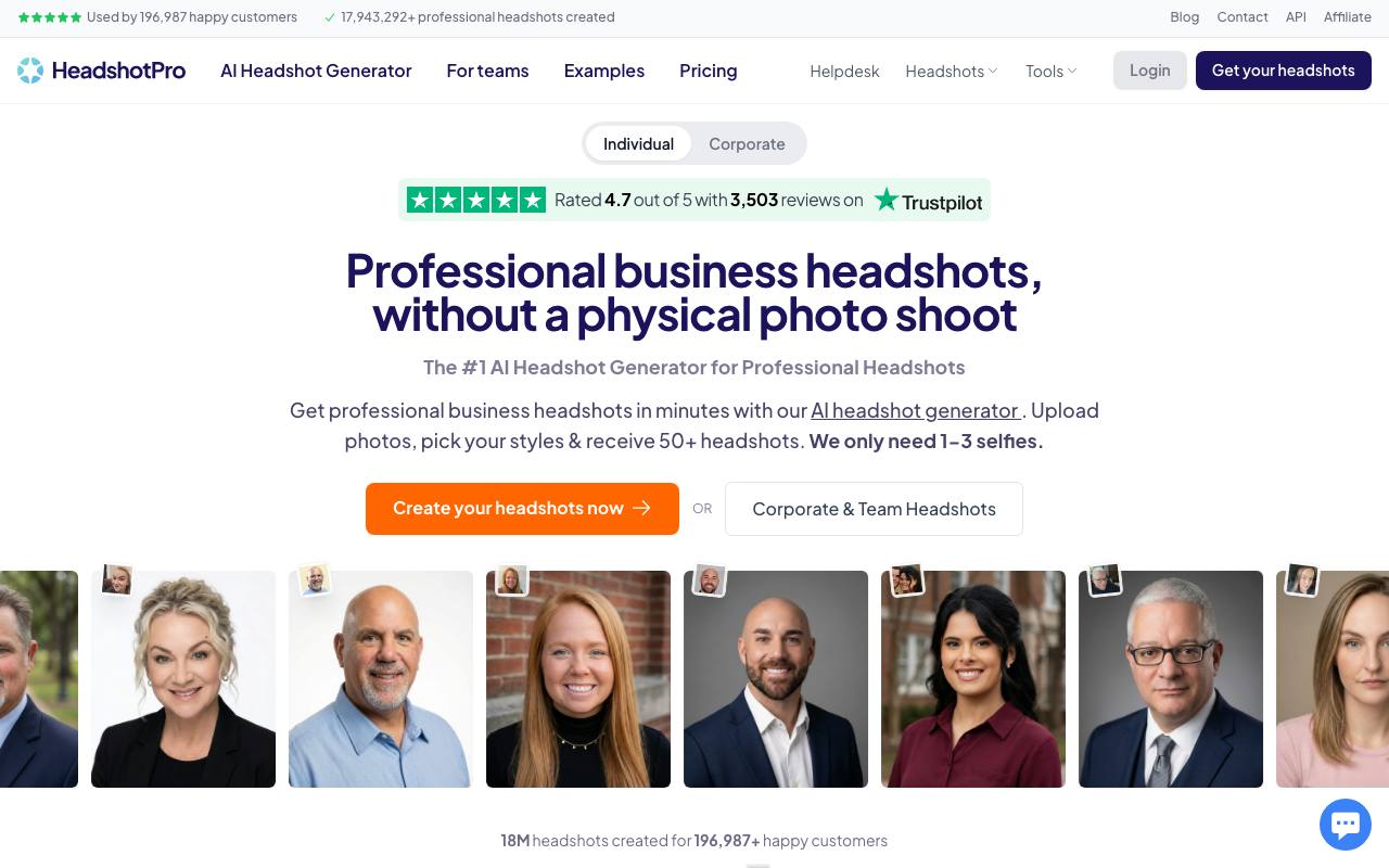 Headshot Pro screenshot
