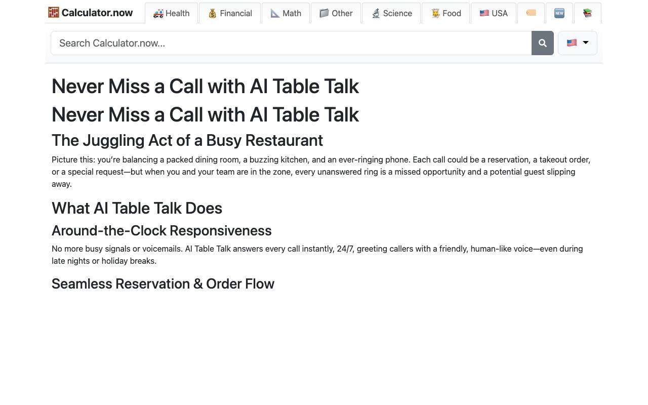TableTalk screenshot