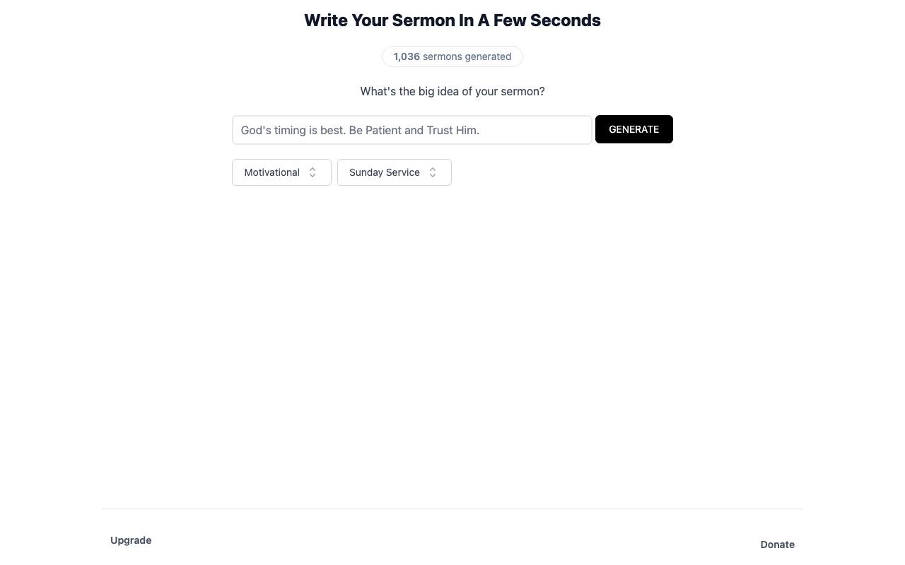 SermonGPT screenshot