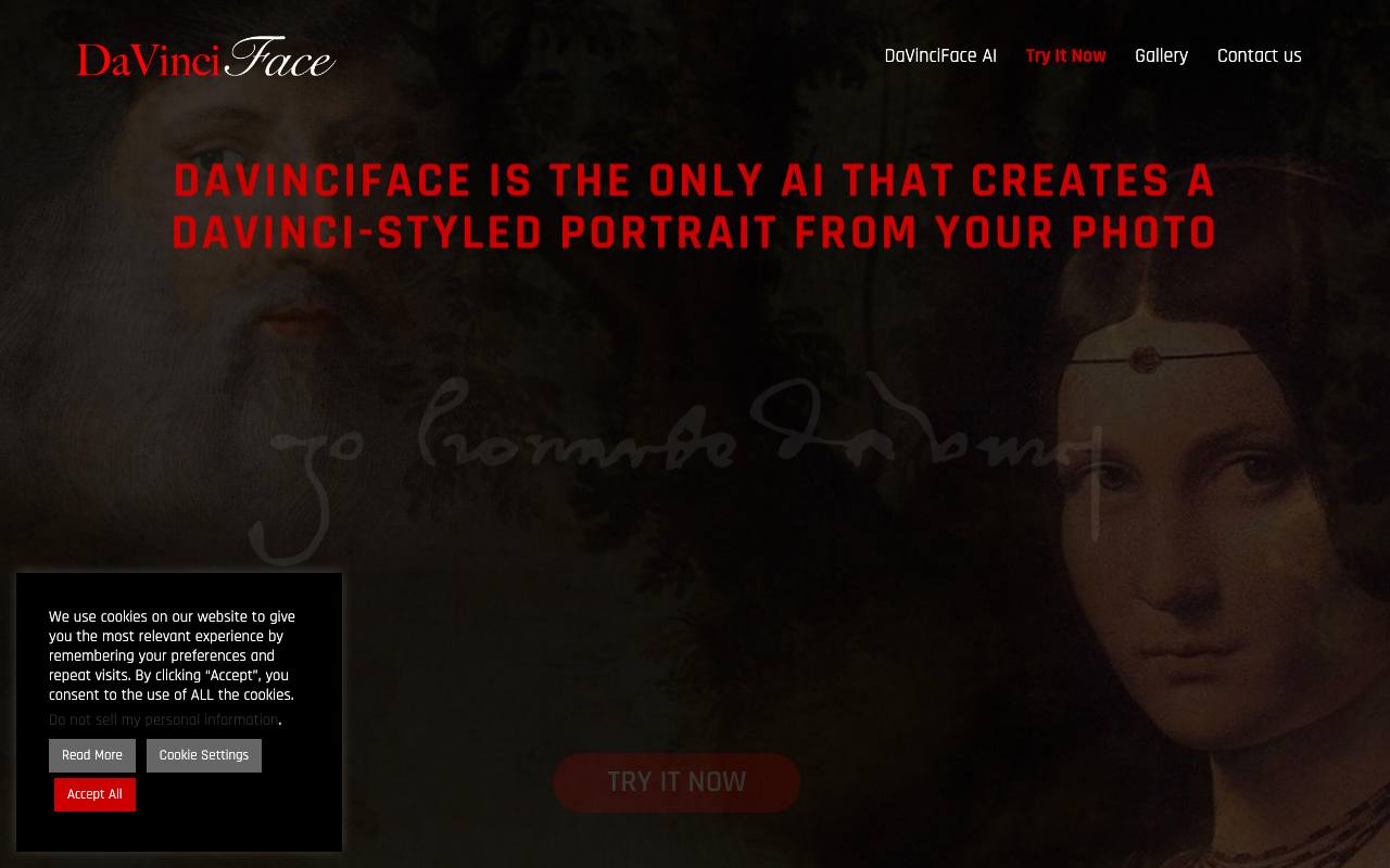DaVinciFace screenshot