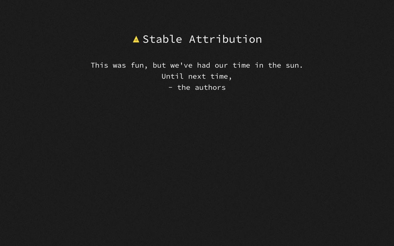 Stable Attribution screenshot
