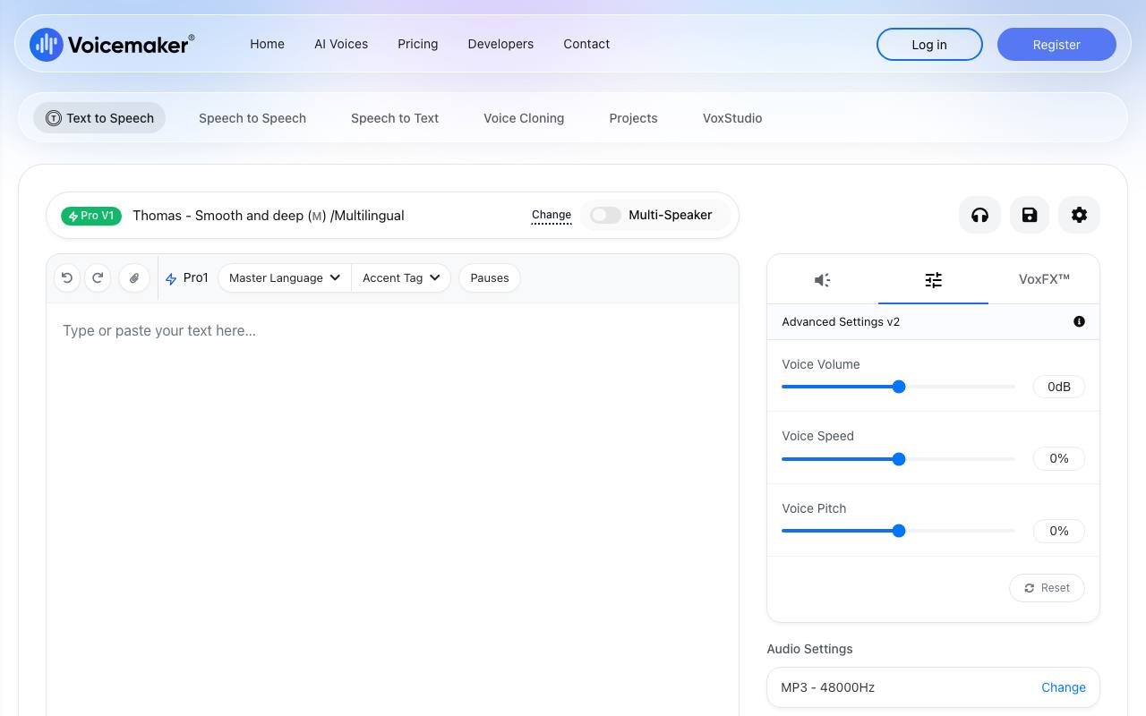 Voicemaker screenshot