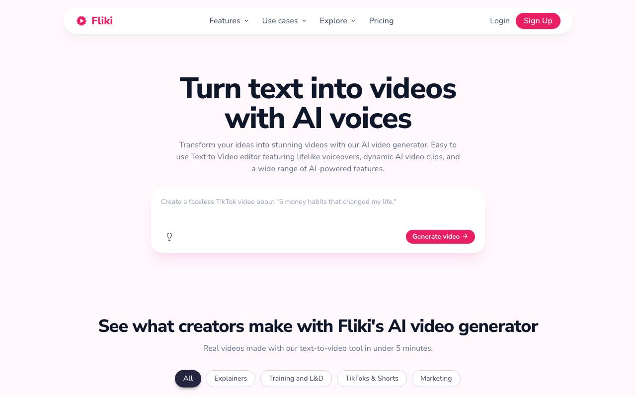 Fliki screenshot