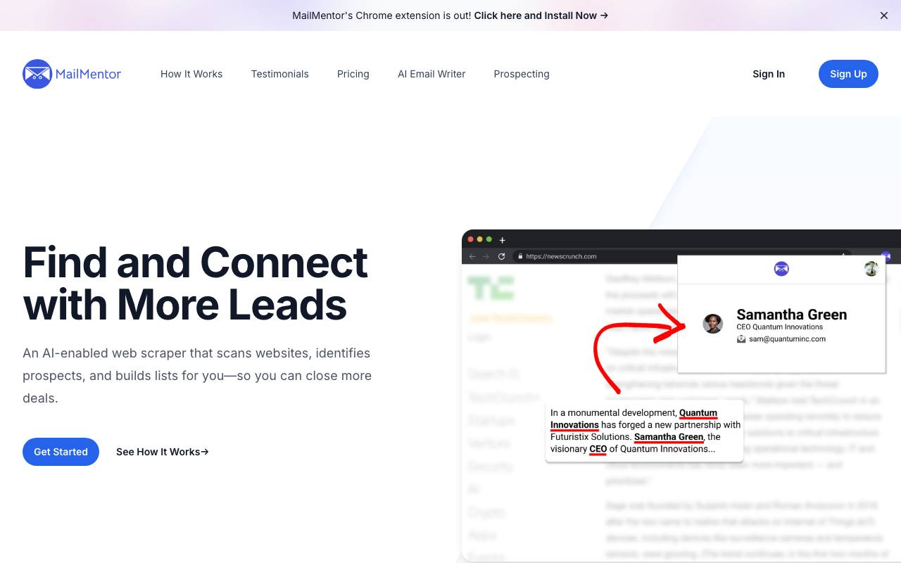 MailMentor screenshot
