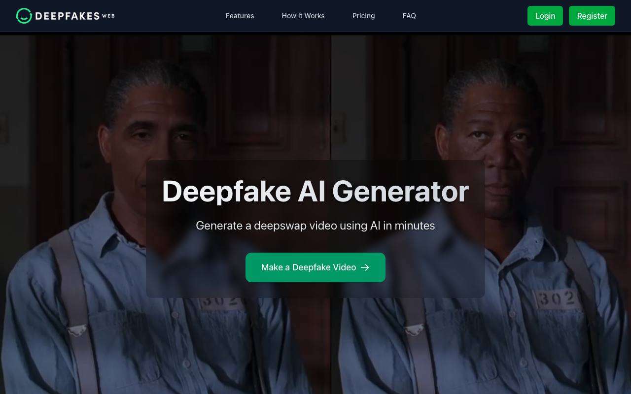 Deepfakes Web screenshot