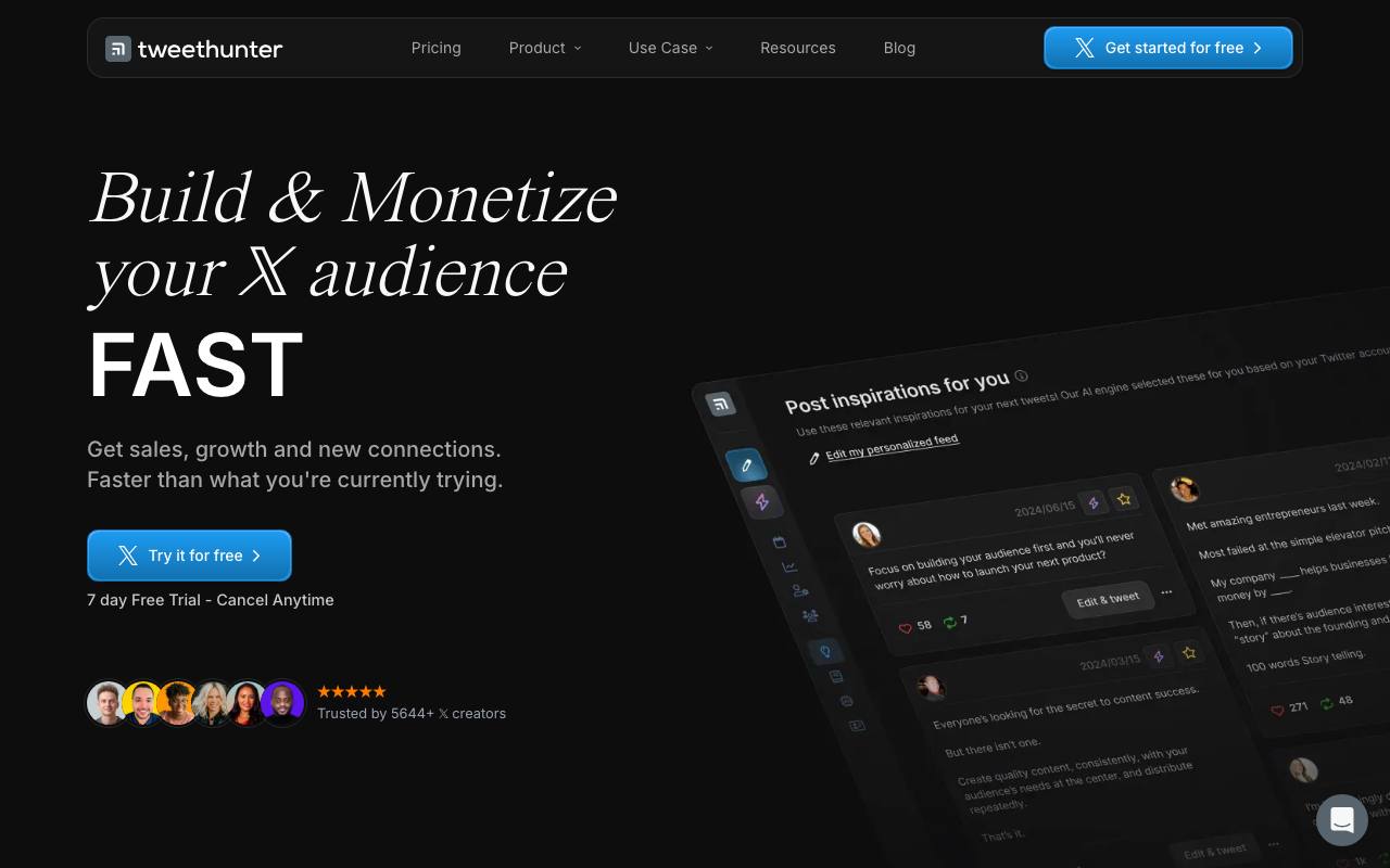 Tweet Hunter screenshot