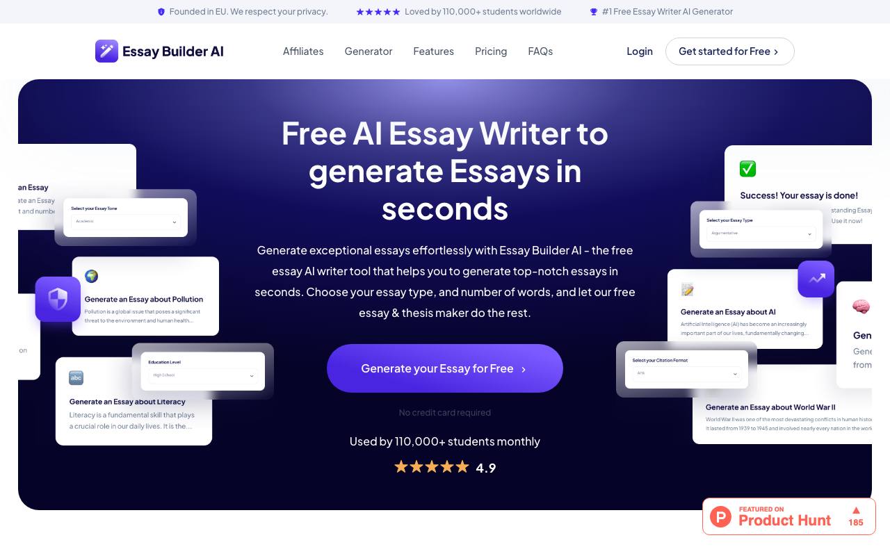 Essay-Builder AI screenshot