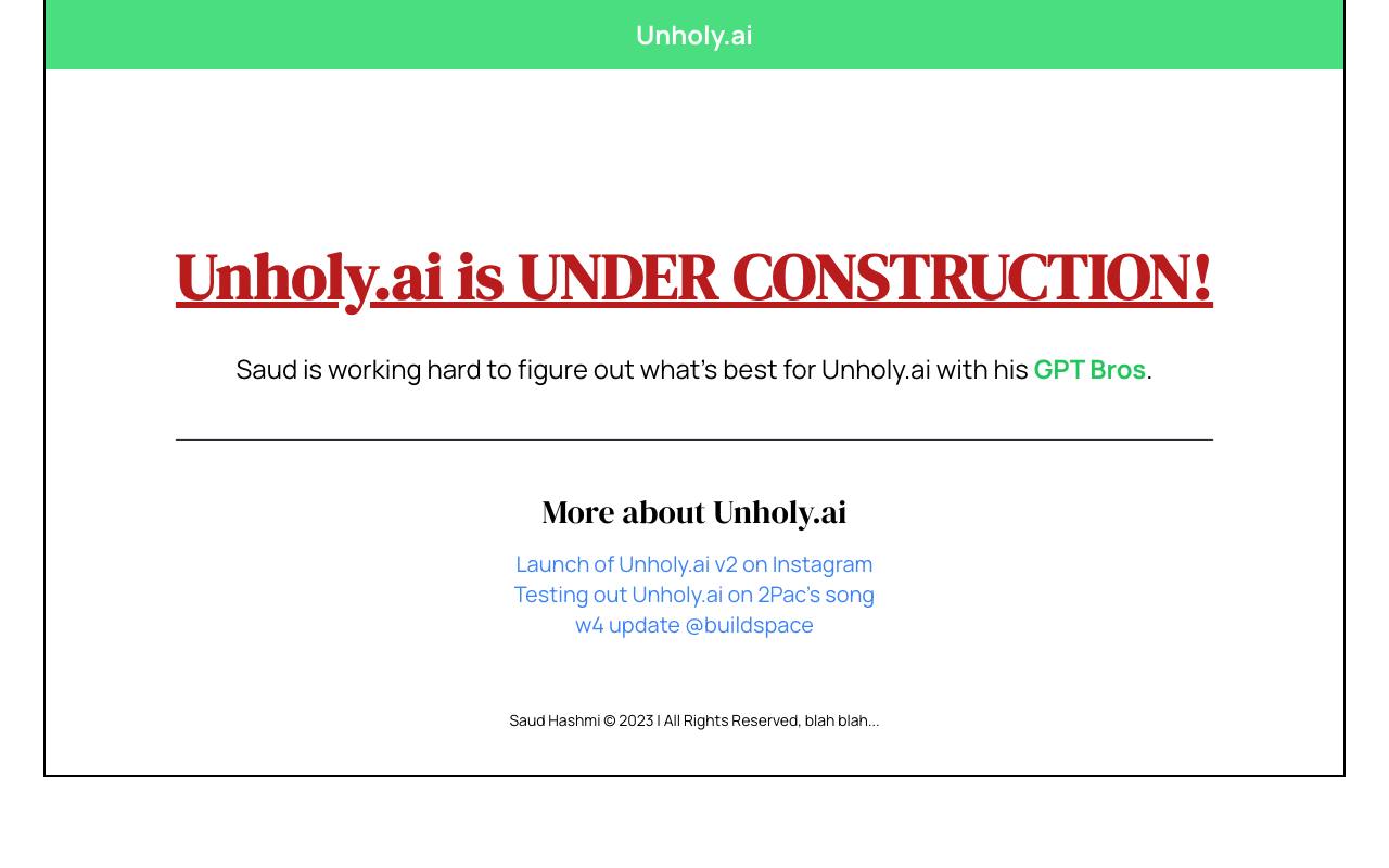 Unholy AI screenshot