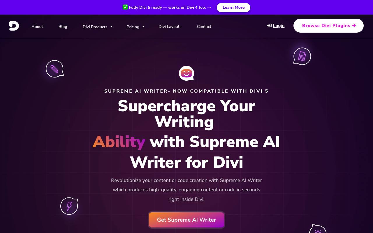 Supreme AI Writer screenshot