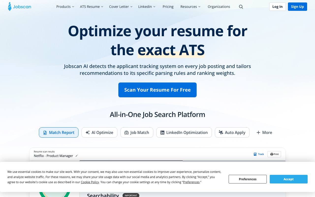 Jobscan screenshot