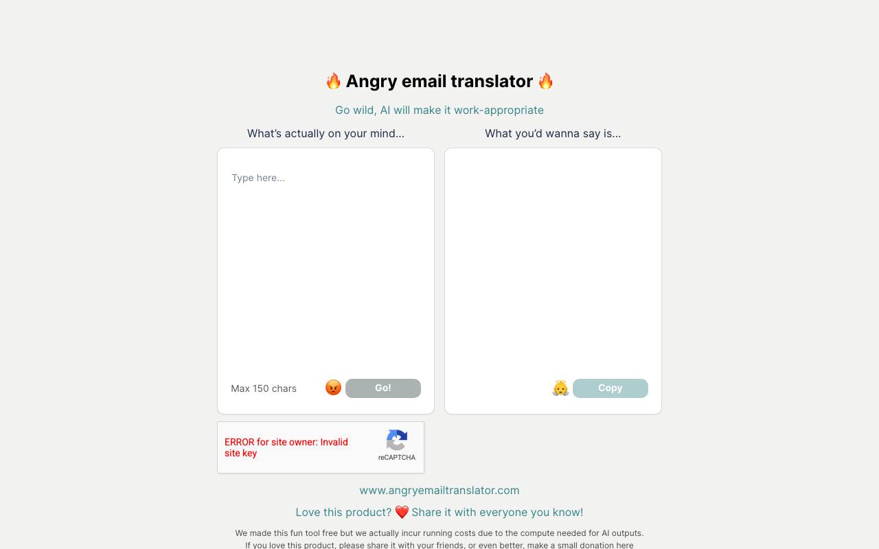 Angry Email Translator screenshot