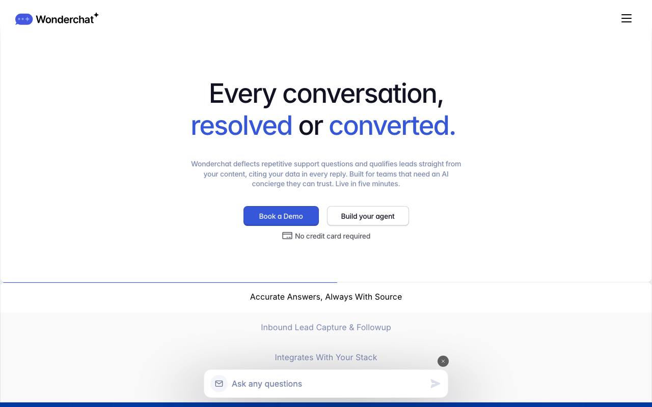 Wonderchat.io screenshot