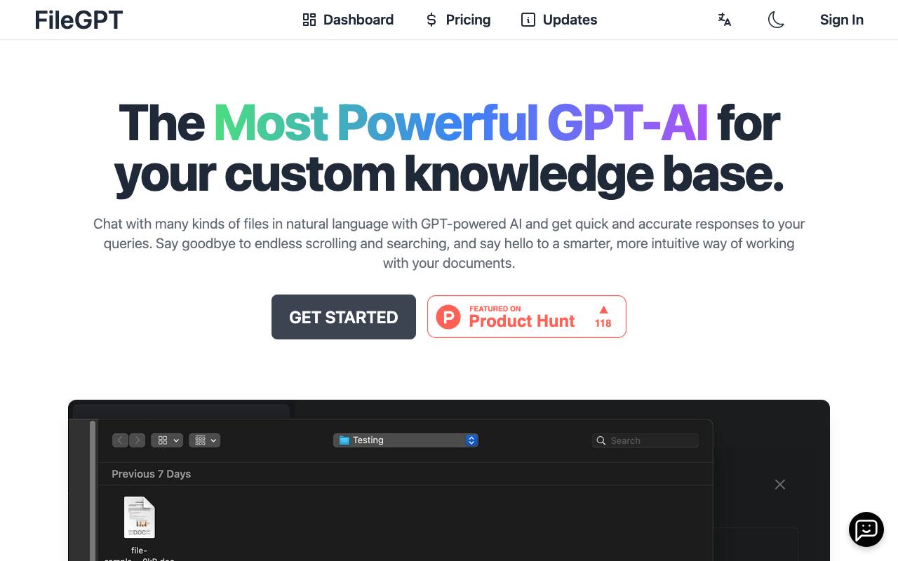 FileGPT screenshot