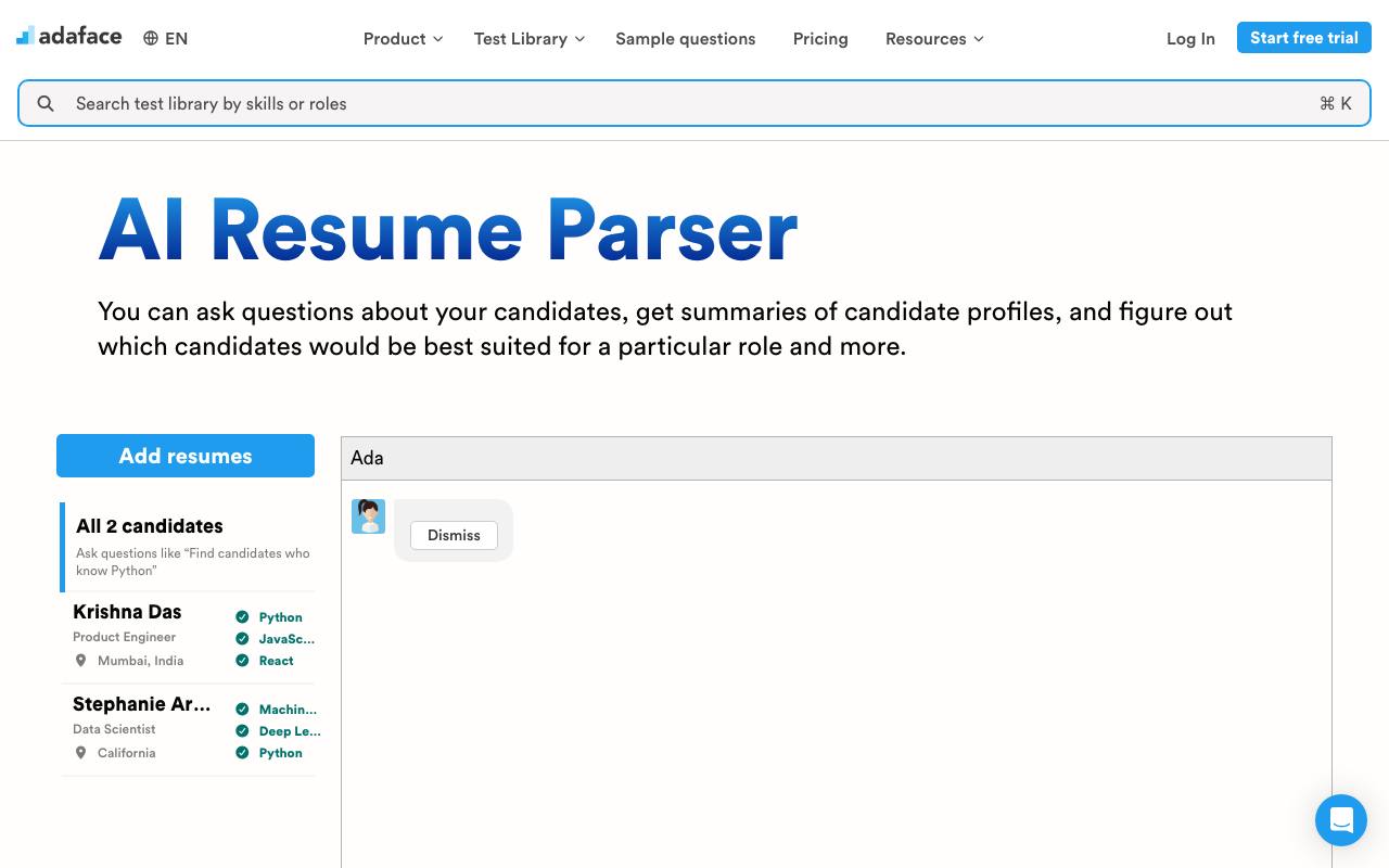 AI Resume Parser screenshot