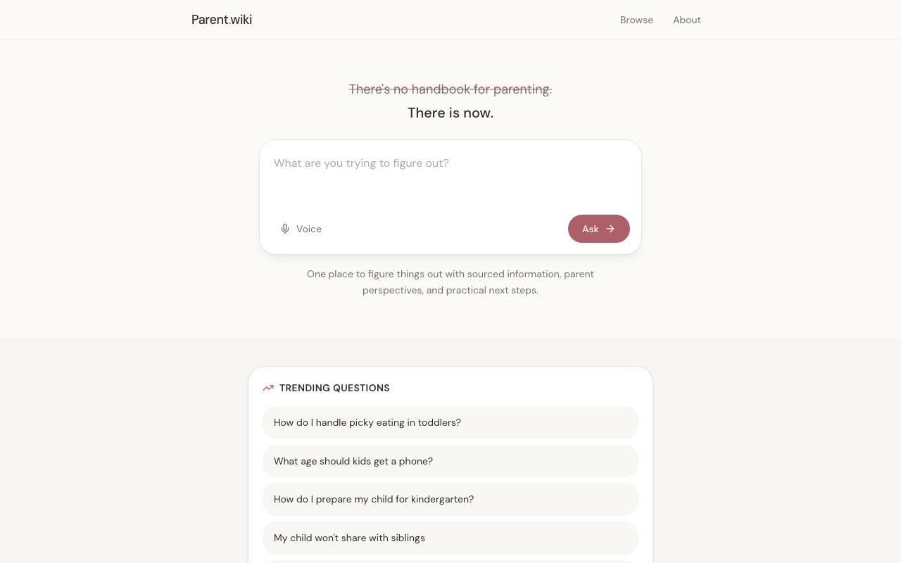 Parent.wiki screenshot