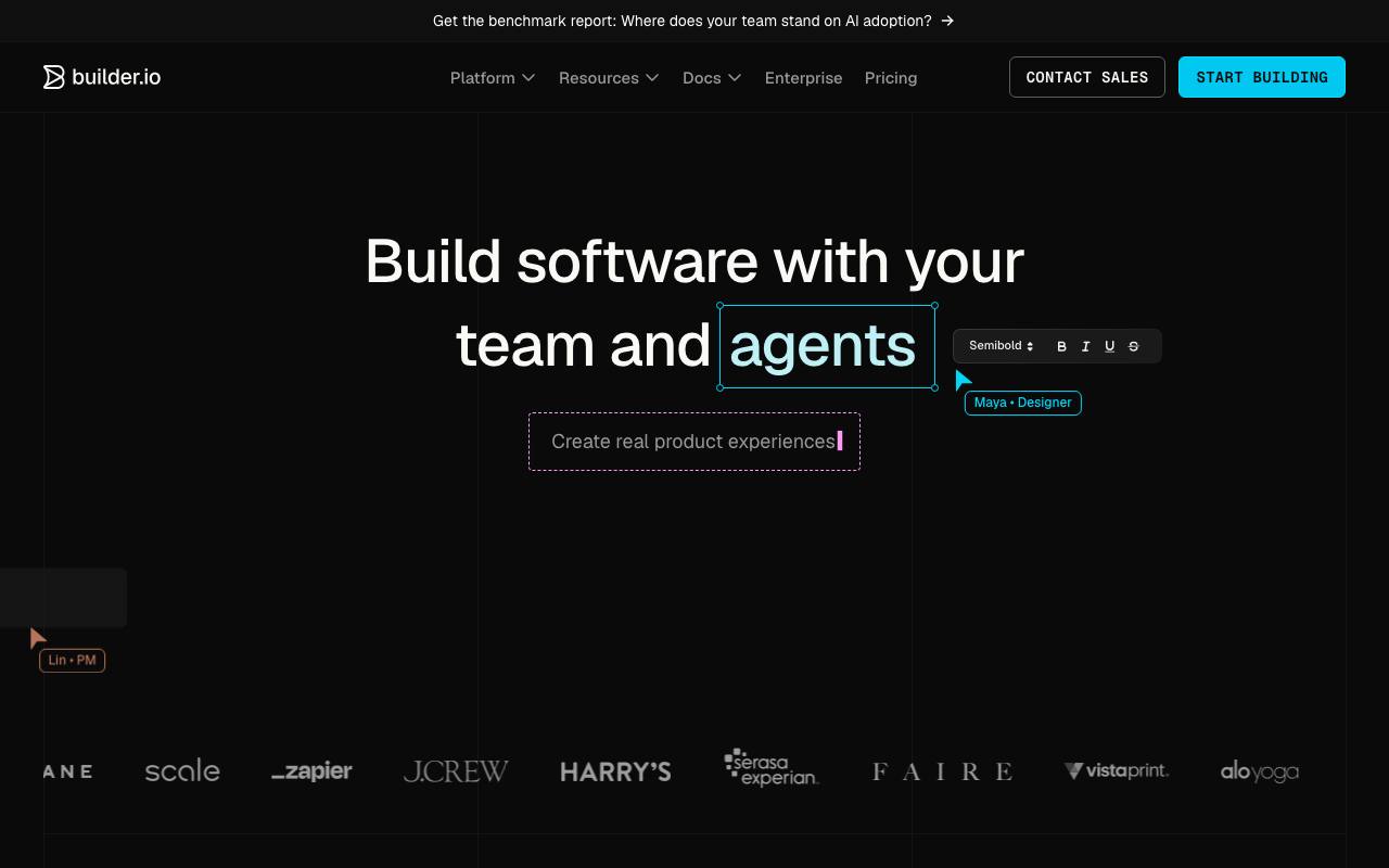 Builder.io screenshot