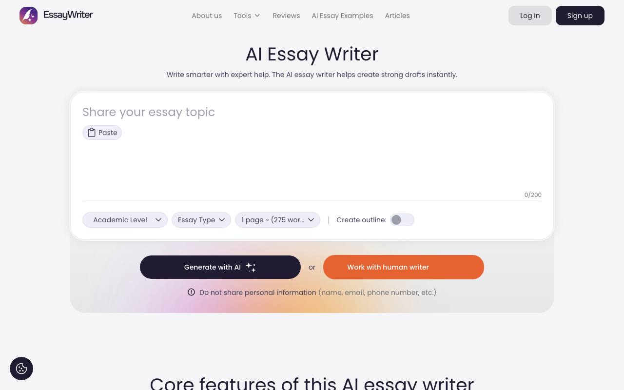 AI Essay Writer screenshot