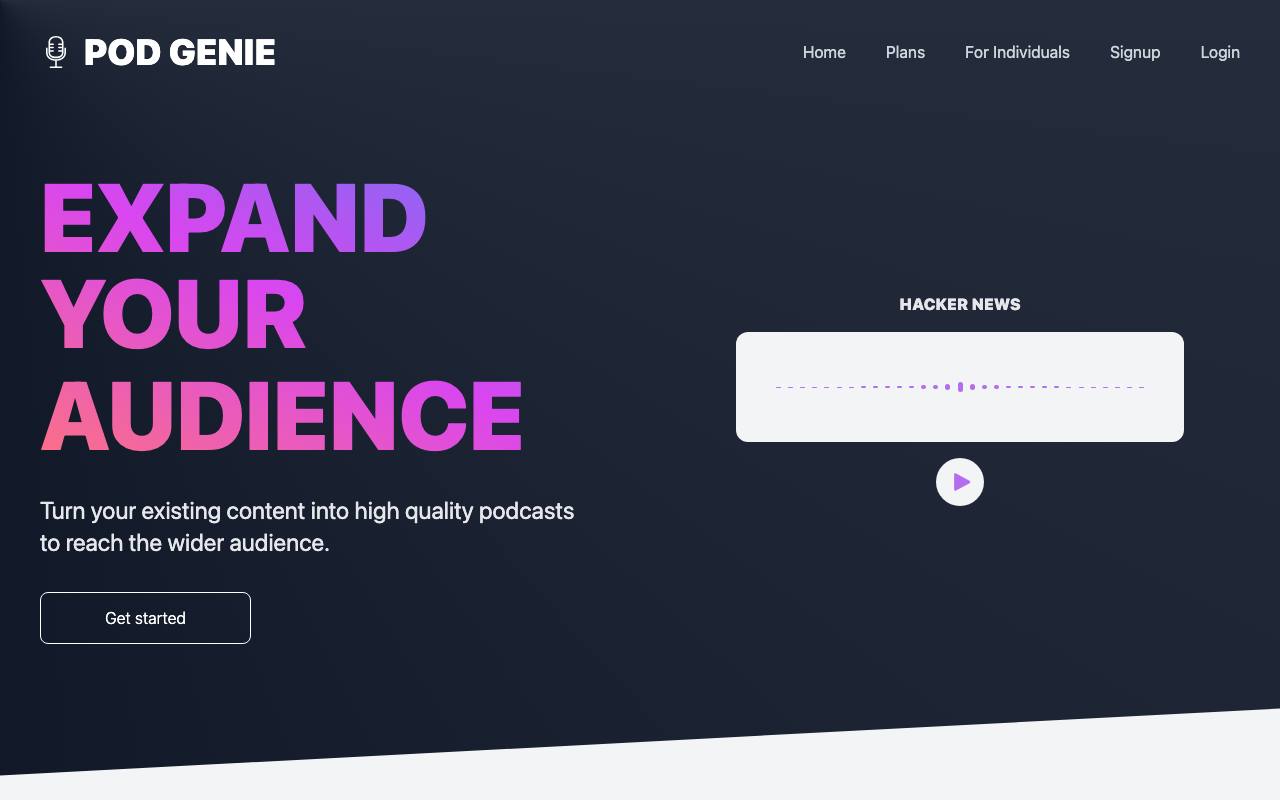 Pod Genie screenshot