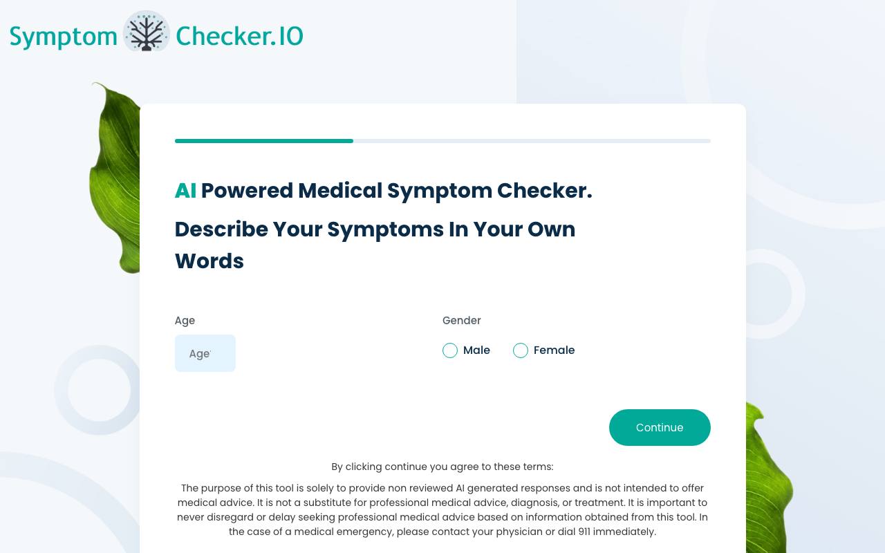 SymptomChecker.io screenshot