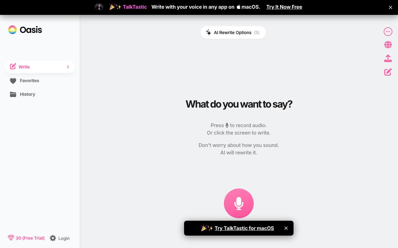 Theoasis screenshot