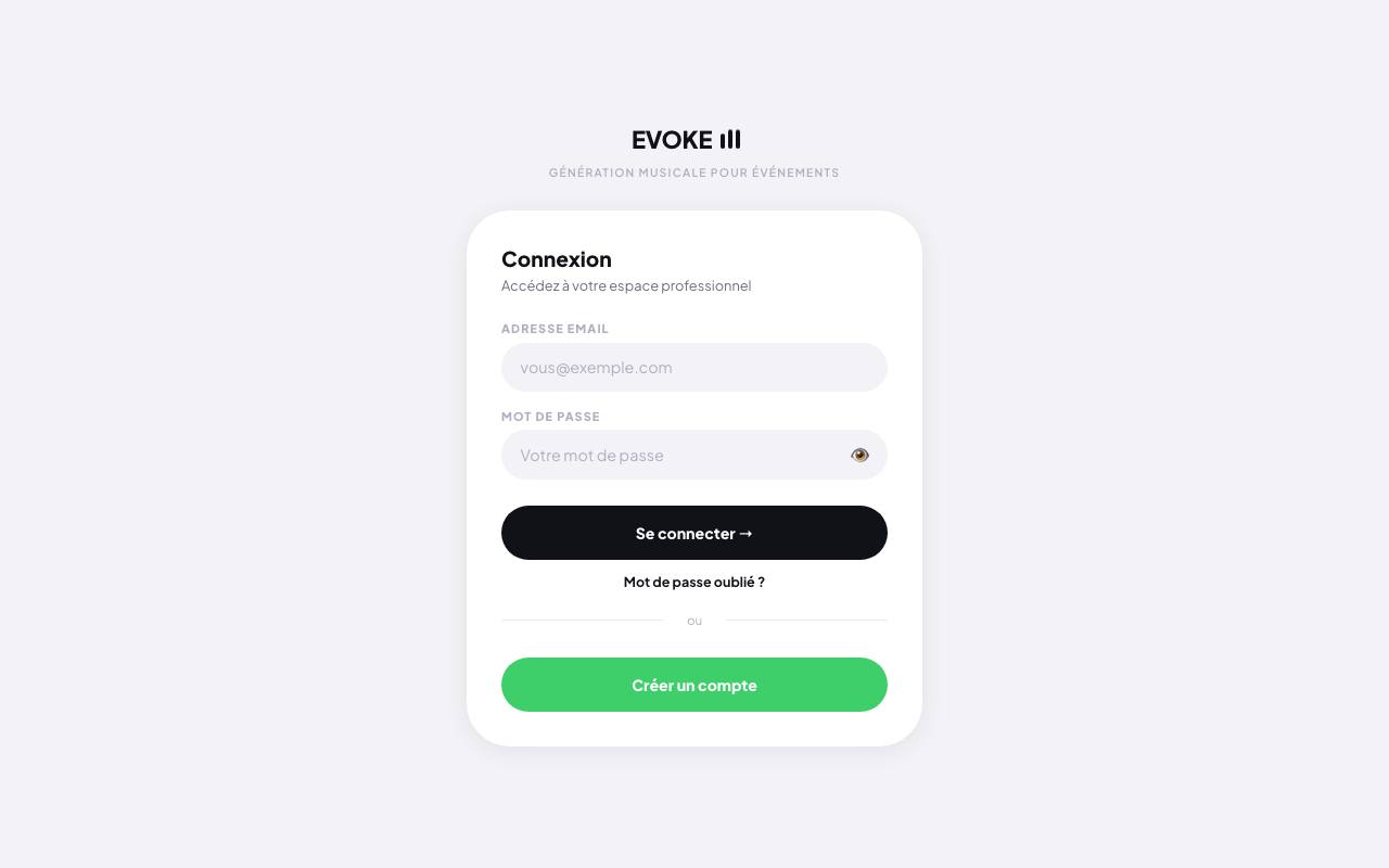 Evoke screenshot