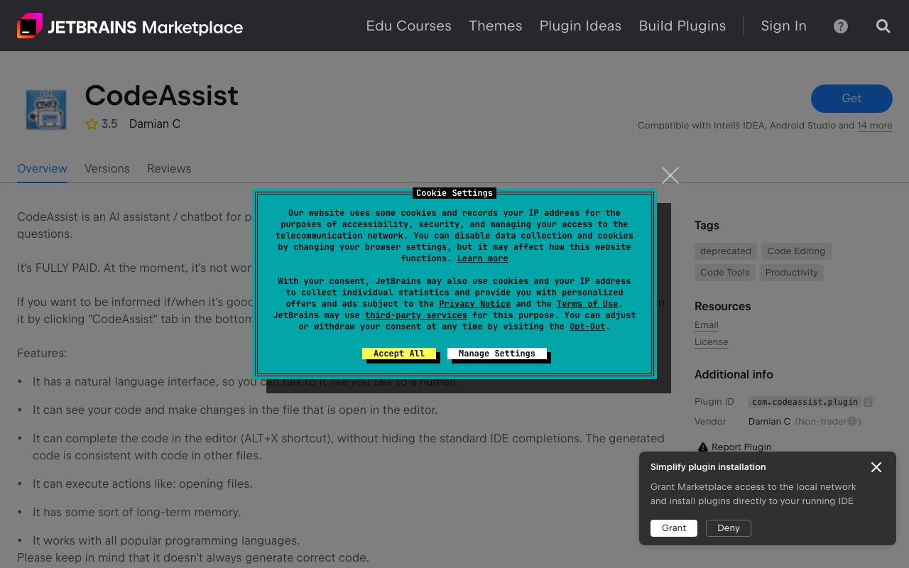 CodeAssist screenshot