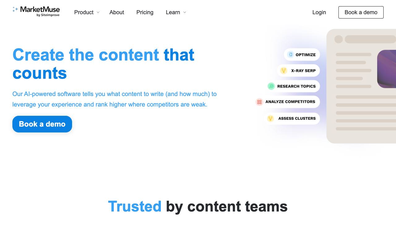 MarketMuse screenshot