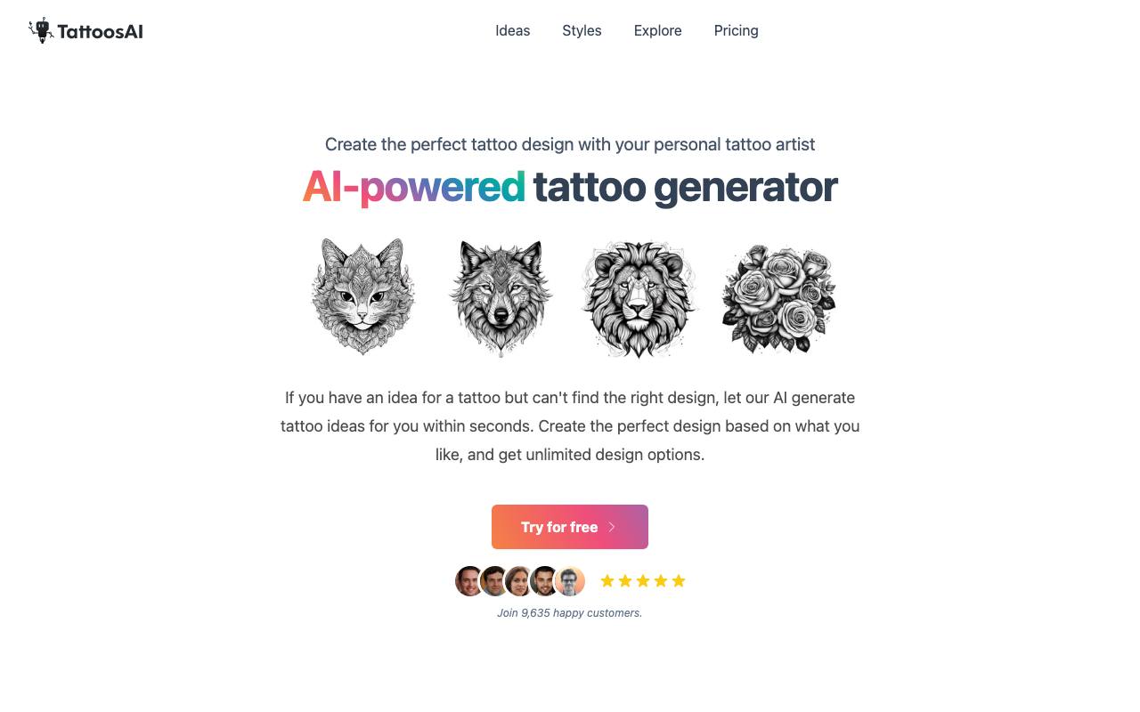 Tattoos AI screenshot