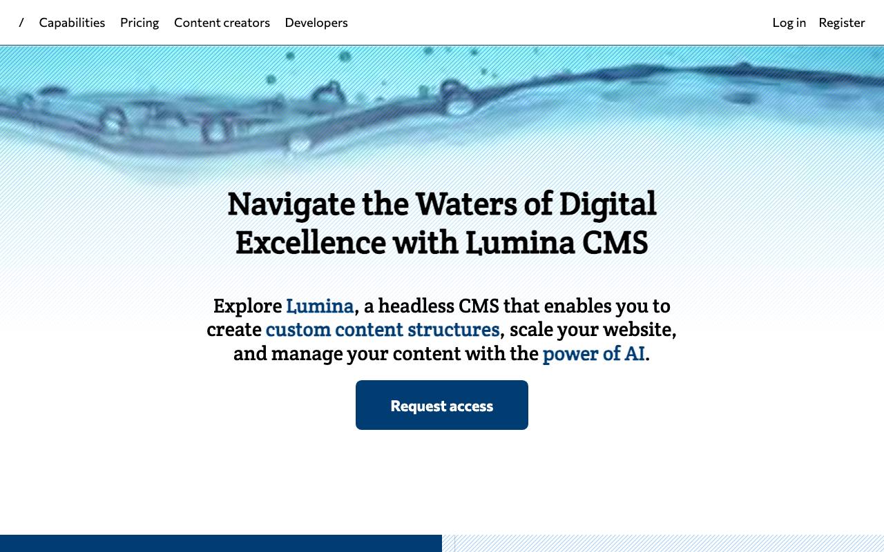 Lumina CMS screenshot