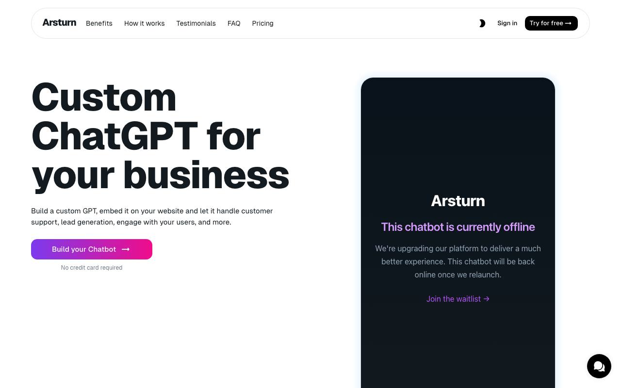 Arsturn AI screenshot