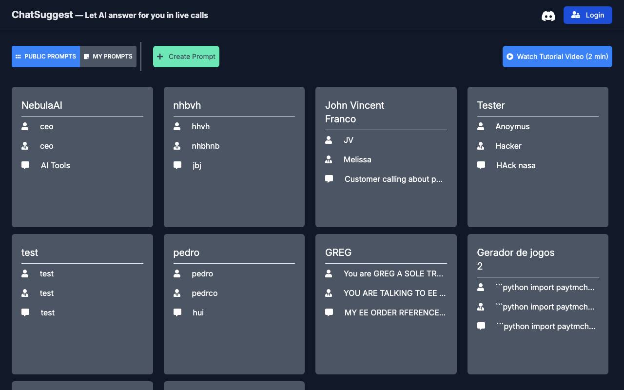 ChatSuggest screenshot