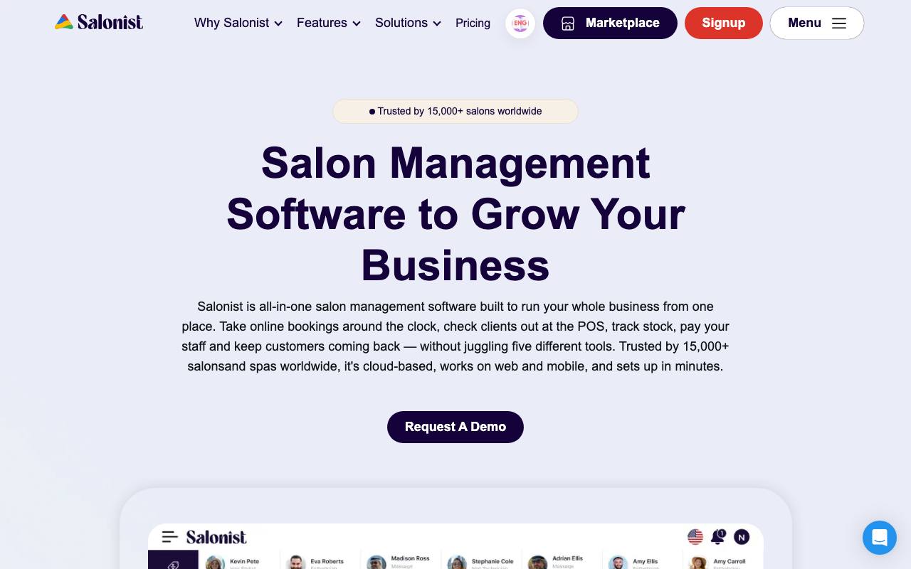 Salonist screenshot