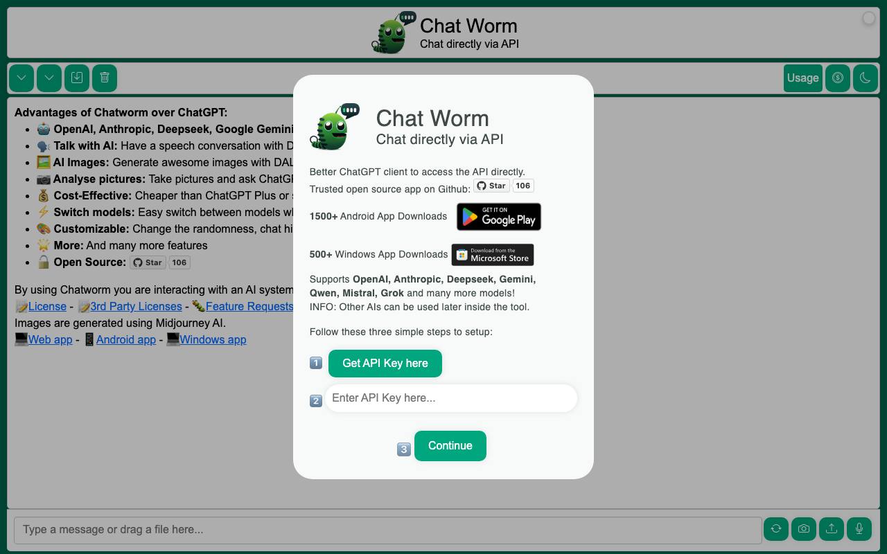 Chatworm screenshot