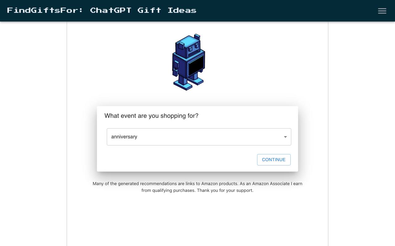 FindGiftsFor screenshot