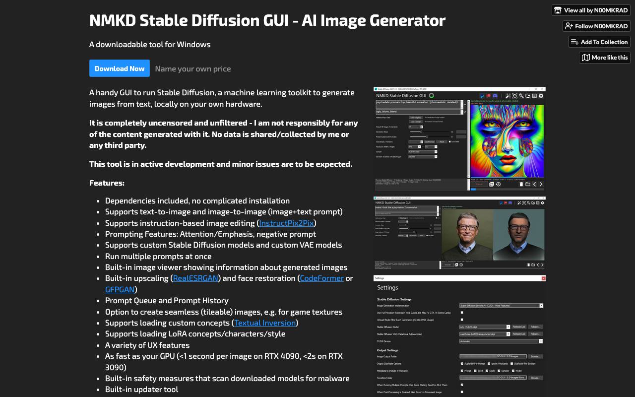 NMKD screenshot